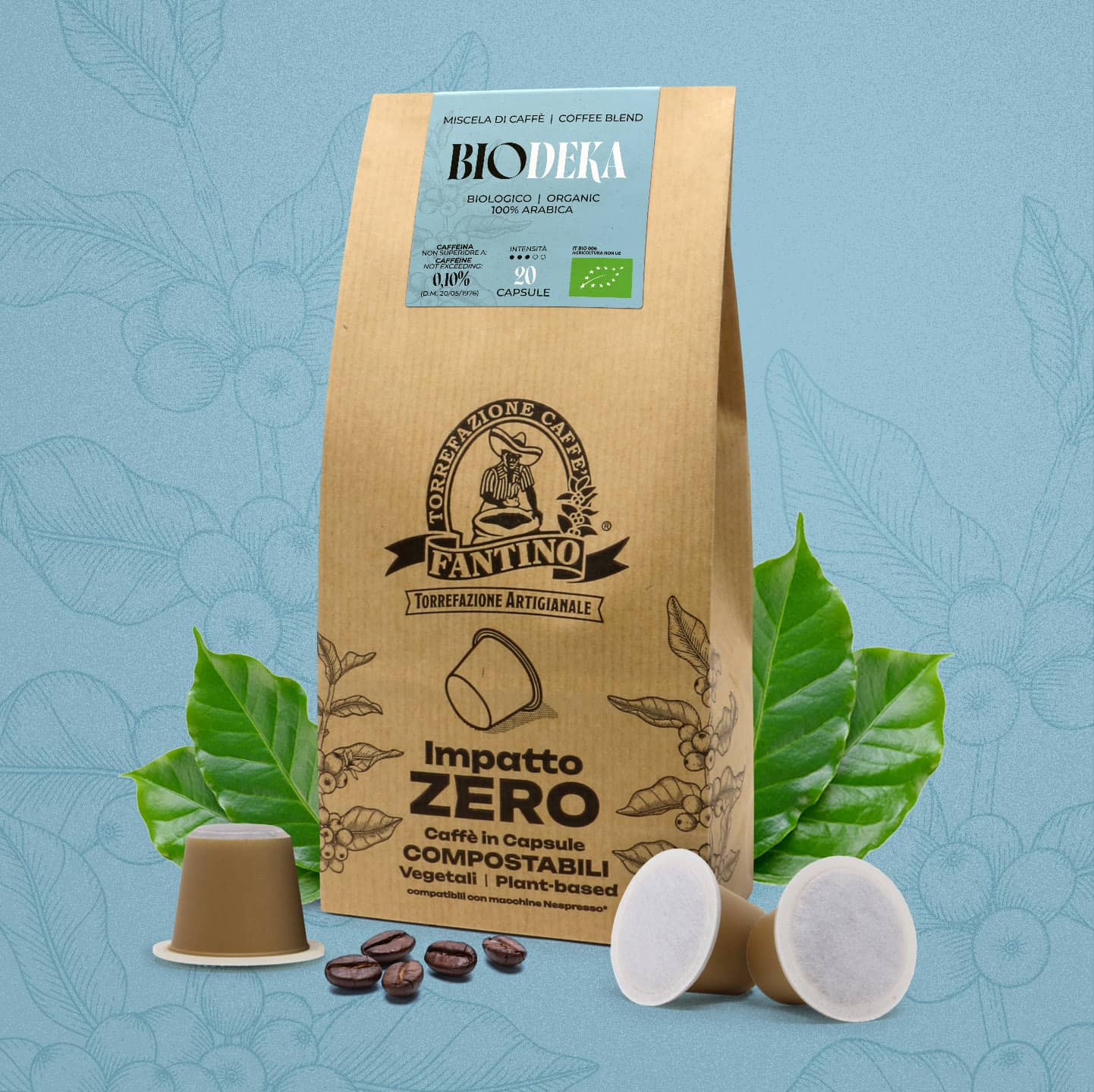 Caffè Fantino Impatto ZERO Brasile Capsules Compostables Compatibles Nespresso