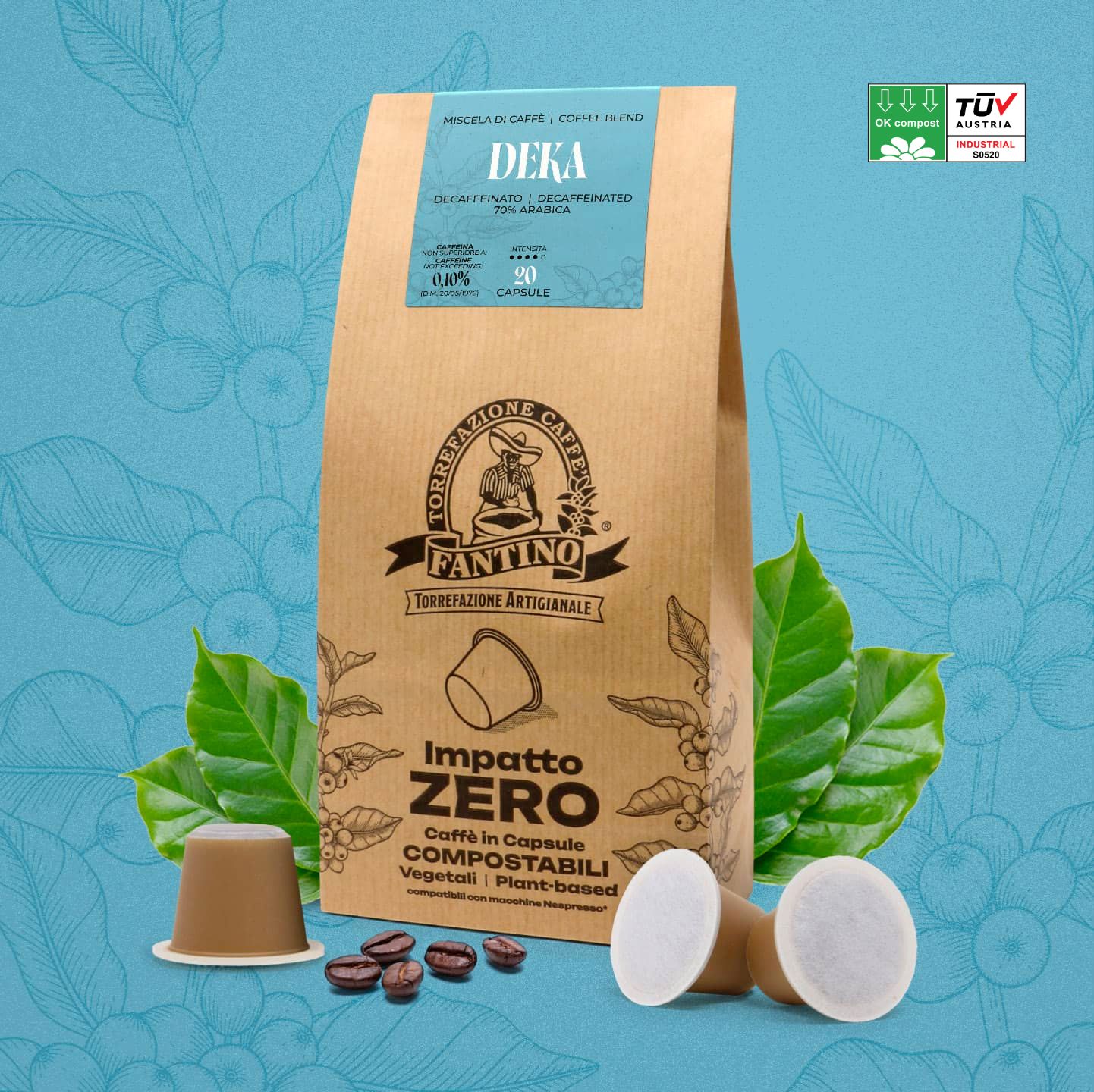 Impatto Zero Deka 20 capsules compostables Caffè Fantino