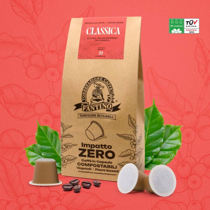 Impatto_zero Classica 20 capsules compostables Caffè Fantino