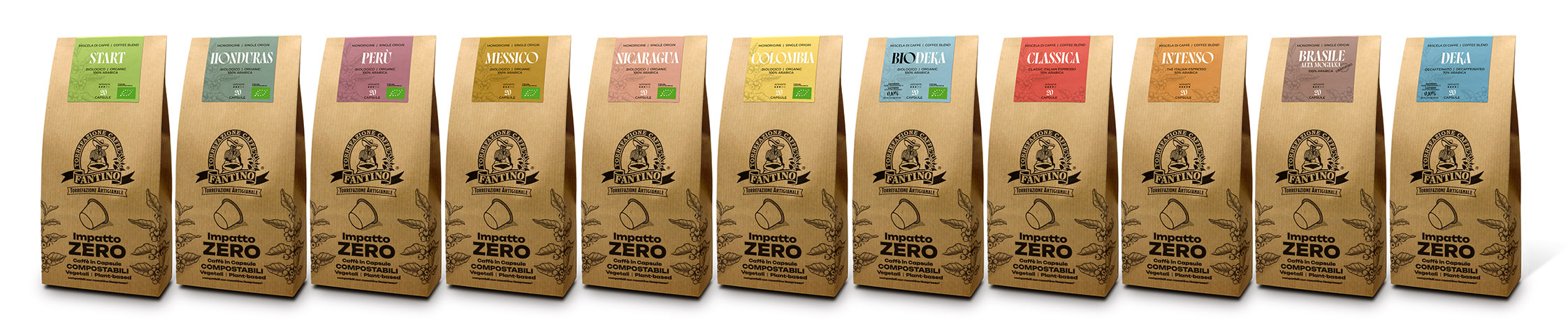 Caffe Fantino Impatto ZERO- Capsules Compostable Starter Pack Caffè Fantino Impatto Zero Start - Capsules Compostables - Compatible Nespresso