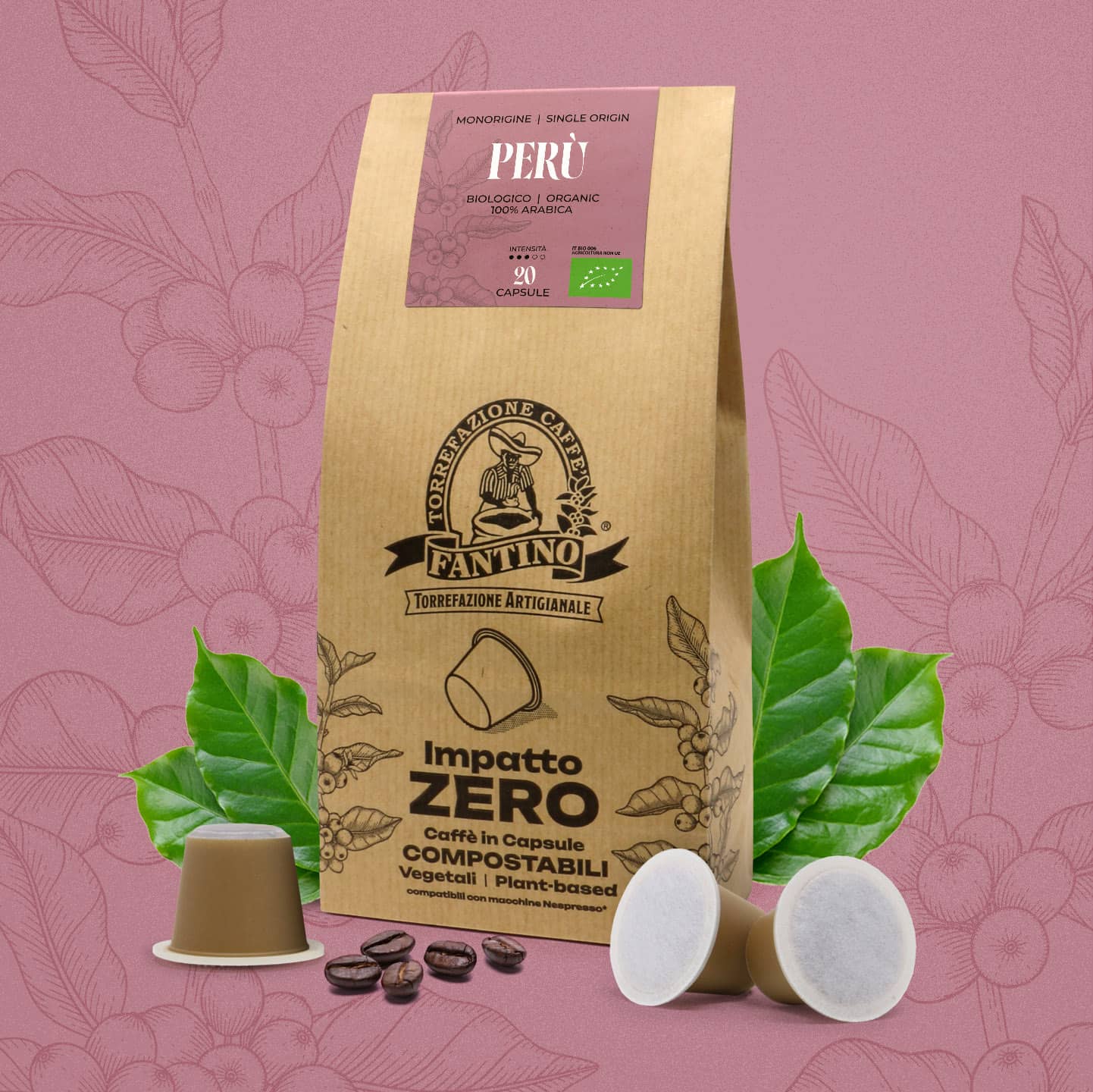 Caffè Impatto ZERO Peru - Capsules Compostables - Compatibles Nespresso