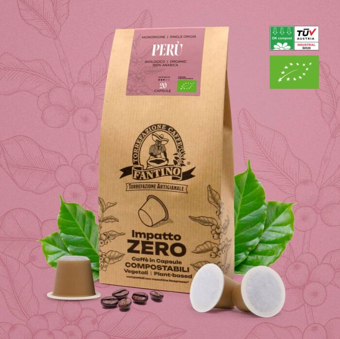 Impatto Zero Perù 20 capsules compostables Caffè Fantino