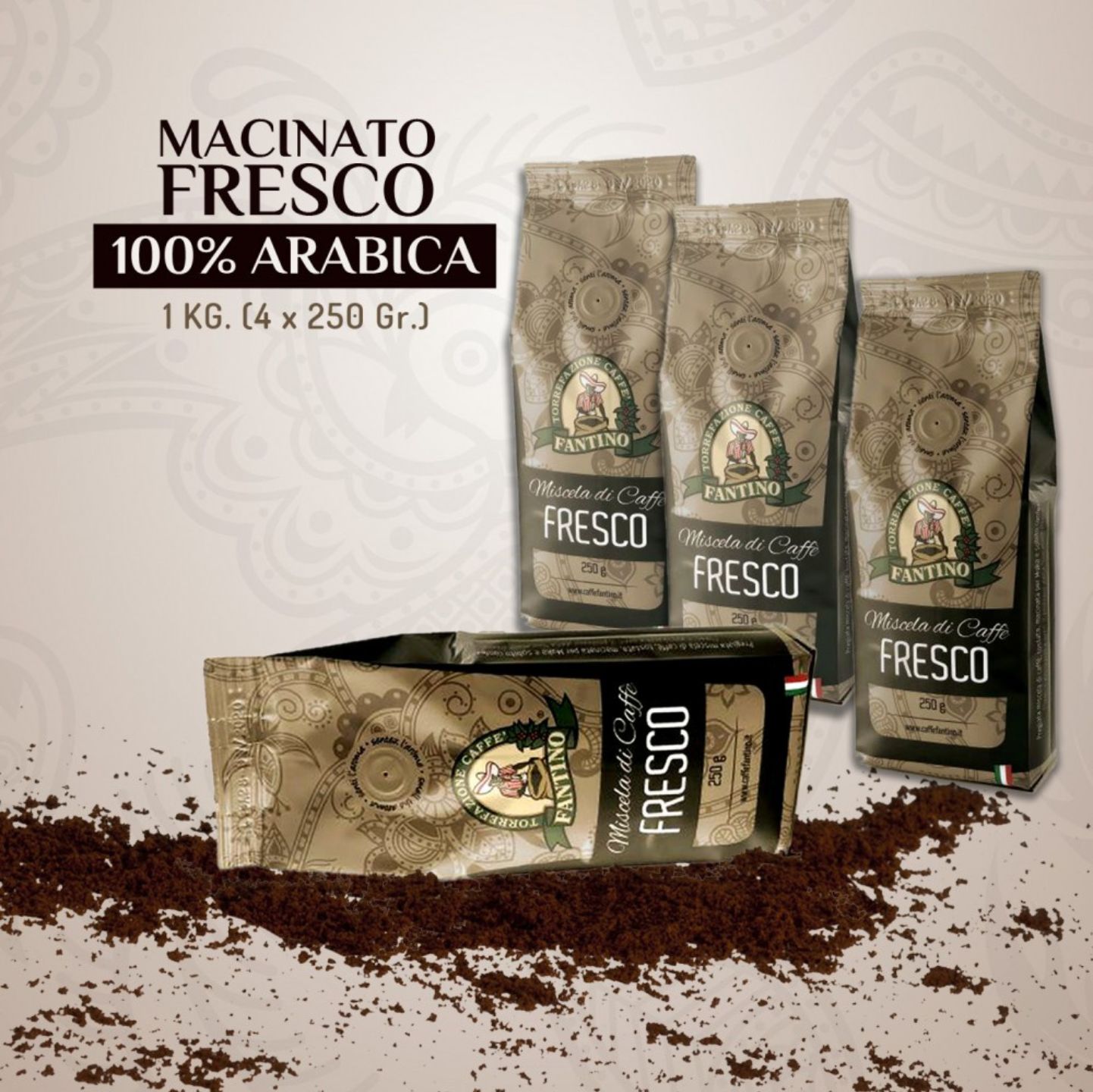 Macinato Fresco 1kg 100% Arabica 4x250gr