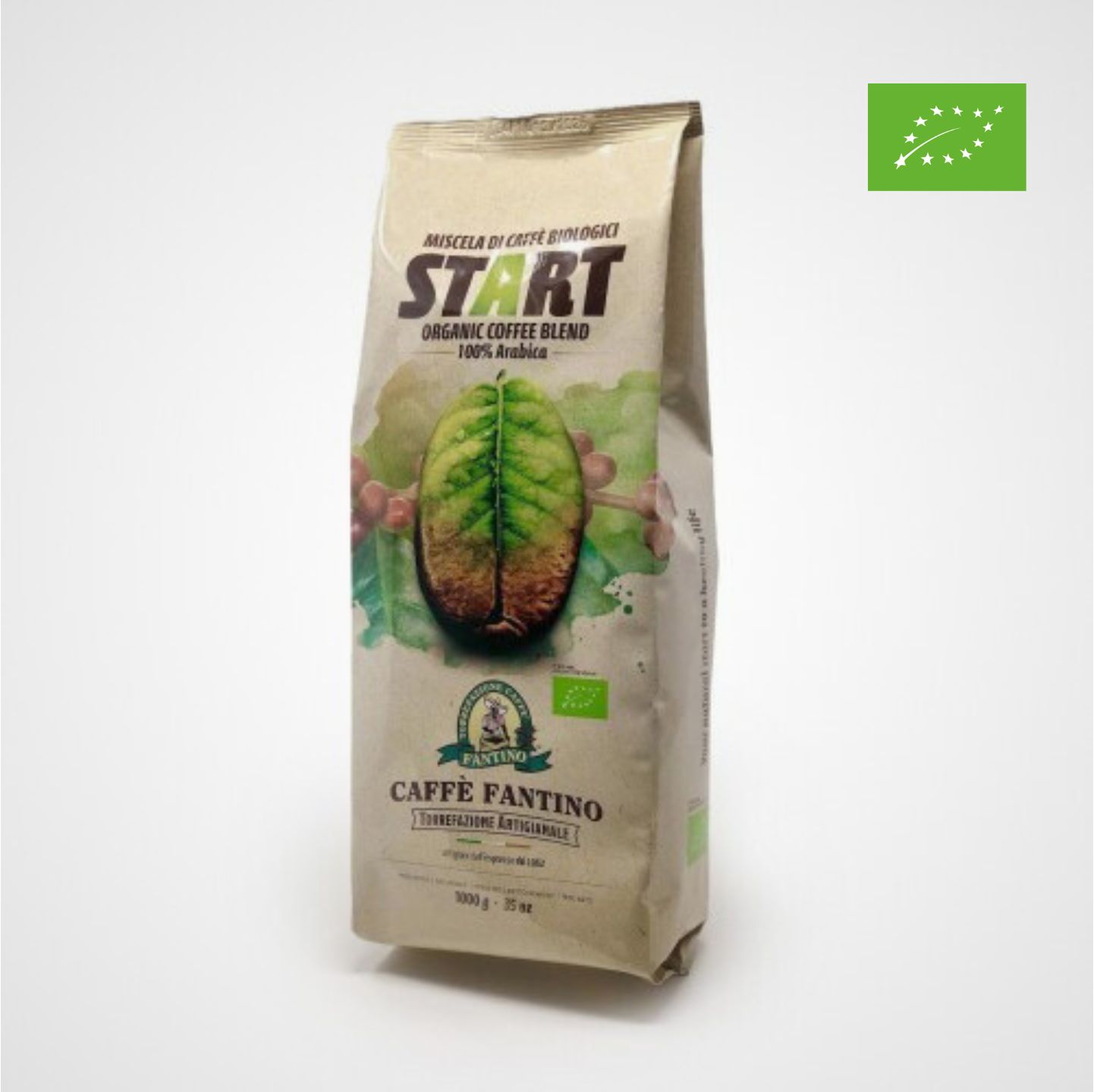 START – Miscela di Caffè Biologico 100% Arabica – Confezione da 1 kg Caffè Fantino